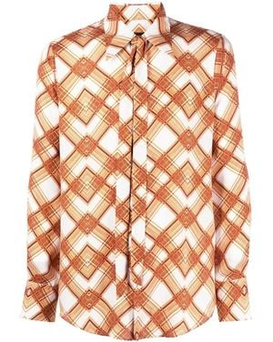 DSquared² Check Print Buttoned Shirt - Brown