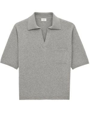 Saint Laurent Short-Sleeved Polo Shirt - Grey