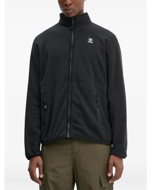 Timberland Zip Logo-Detail Sweater - Black