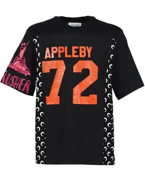 Marine Serre コットン Tシャツ - ブラック