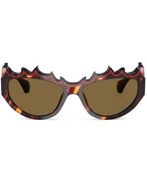 Alain Mikli Sonnenbrille Mit Geometrischem Gestell - Braun