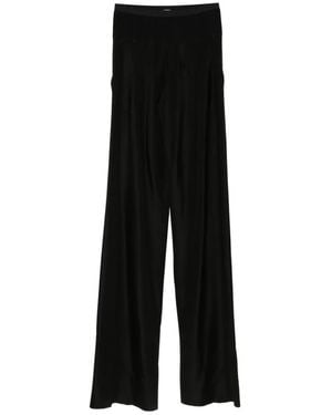 DI.LA3 PARI' Rick Elasticated Wide-Leg Pants - Black