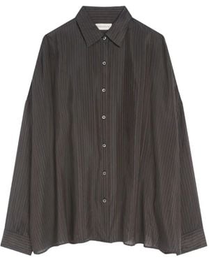Dries Van Noten Cupro Cocoon Shirt - Grey