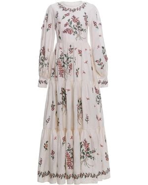 Agua Bendita Nuez Maxi Dress - Grey