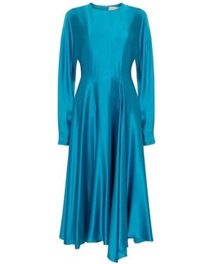 ROKSANDA Yelin Midikleid Mit Asymmetrischem Saum - Blau