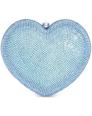 Judith Leiber L'Amour Petit Coeur Sapphire Clutch Bag - Blue