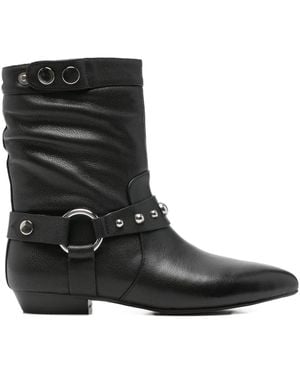 Bibi Lou Studded Leather Boots - ブラック