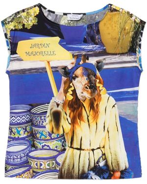 The Artistylist Jardin Majorelle Graphic-Print T-Shirt - Blue