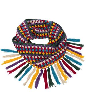 DENIM TEARS Aran Crochet Scarf - White