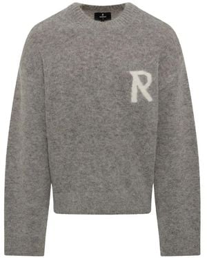 Represent Logo-Detail Sweater - Gray