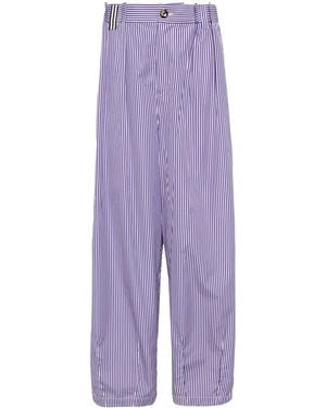 Marina Yee Jim Striped Trousers | Black | FARFETCH