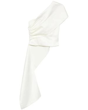 forte_forte Blusa Con Cuello Asimétrico - Blanco