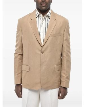 Givenchy Single-Breasted Flap-Pocket Blazer - Natural