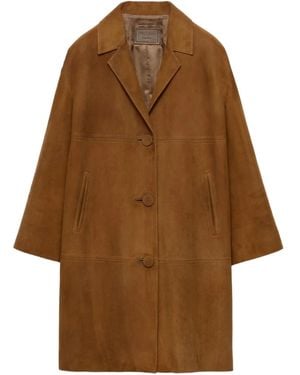 Prada スエード コート - ブラウン