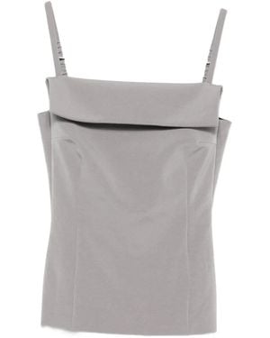 Nanushka Top con cuello cuadrado - Gris