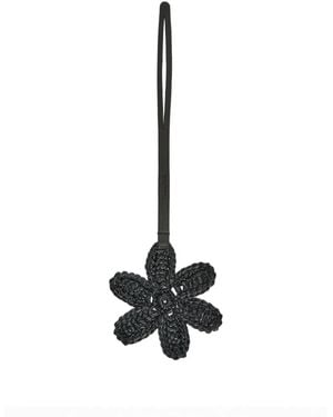 Jil Sander Flower Bag Charm - White
