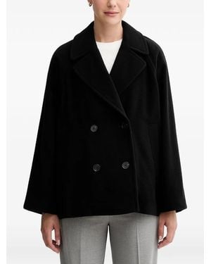 Marc O' Polo Double-Breasted Coat - Black