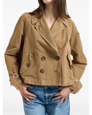 Bazar Deluxe Double-Breasted Jacket - Natural