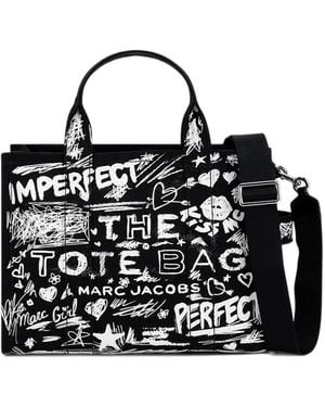Marc Jacobs The Tote Graffiti-Print Bag - Black