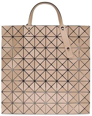 Issey Miyake Geometric-Pattern Tote Bag - Natural