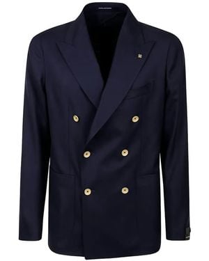 Tagliatore Blazer Met Dubbele Rij Knopen - Blauw