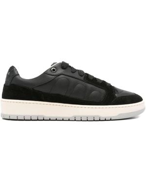 Santha Suede-Panelled Sneakers - Black
