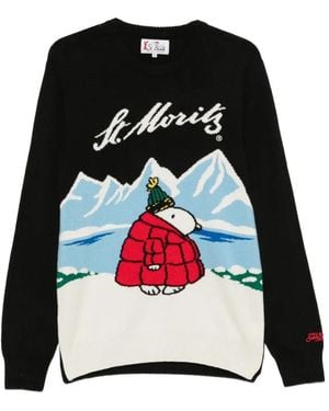 MC2 Saint Barth St. Moritz Pullover Mit Intarsien-Muster - Schwarz