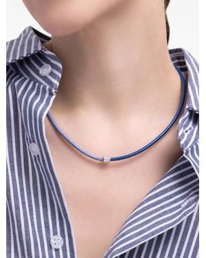 EDINA KISS Diamond And Sapphire Cord Necklace - Blue