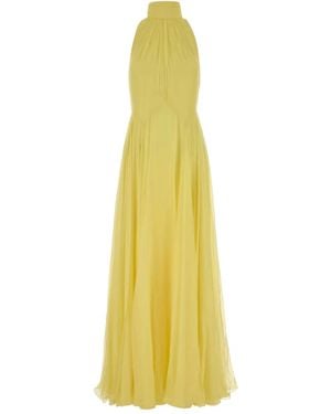 Givenchy Halterneck Maxi Dress - Yellow