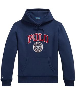 Polo Ralph Lauren Logo Fleece Hoodie - Blue