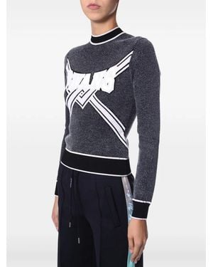 Off-White c/o Virgil Abloh Pullover Mit Cropped-Ärmeln - Blau
