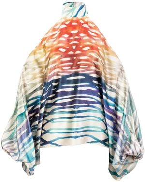 Silvia Tcherassi Safira printed blouse - Blau