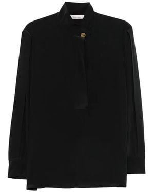 Liviana Conti Mock-Neck Blouse - Black