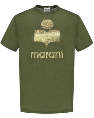 Isabel Marant Zewel Logo-Print T-Shirt - Green