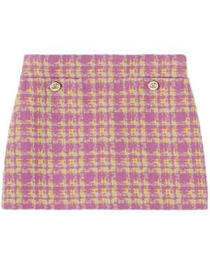 Gucci Bouclé Mini Skirt - Pink
