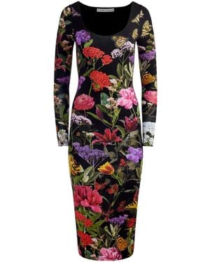 Alice + Olivia Delora Jurk - Zwart