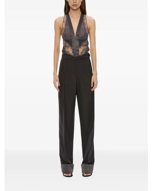 Christopher Esber Rowan Sateen-Cuffed Trousers - Black