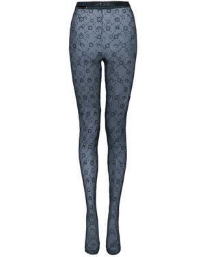 Marine Serre Moonogram Tights - Blue