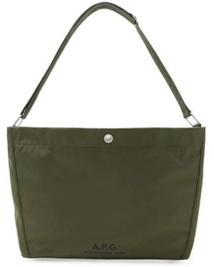 A.P.C. Journal Schultertasche - Grün
