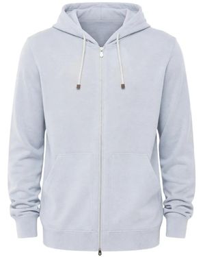 Brunello Cucinelli Sudadera Con Capucha Y Cremallera - Azul