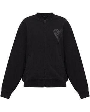AllSaints Heart-Print Bomber Jacket - Black