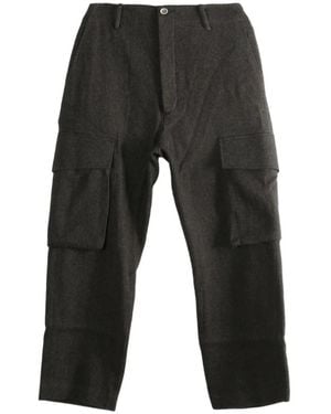 Uma Wang Pantalones Cargo Con Bolsillo De Parche - Gris