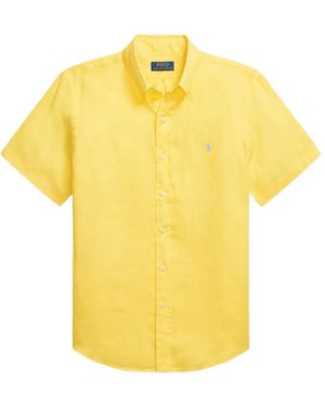 Polo Ralph Lauren Short-Sleeve Button-Down Shirt - Yellow