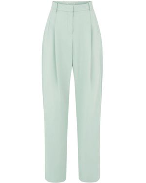 Nina Ricci Pleated Wide-Leg Trousers - Green