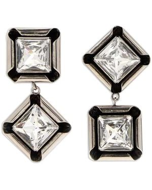 Givenchy Boucles D'Oreilles Serties De Cristaux - Noir