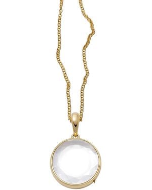 Loquet London 18K Round Locket Necklace - Metallic
