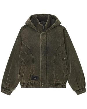 FIVE CM Hooded Corduroy Jacket - Green