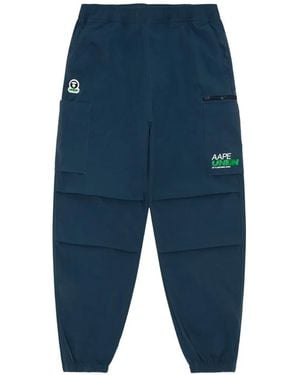 Aape By A Bathing Ape Logo Patch Track Trousers - Blue