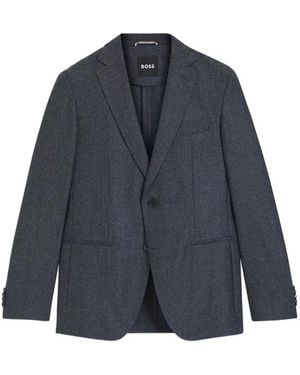 BOSS Textured Blazer - Blue