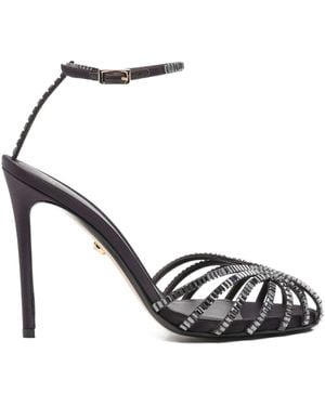 ALEVI 100Mm Crystal-Embellished Stiletto Sandals - White